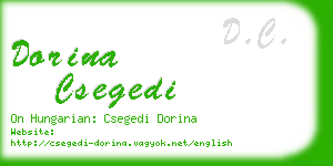 dorina csegedi business card